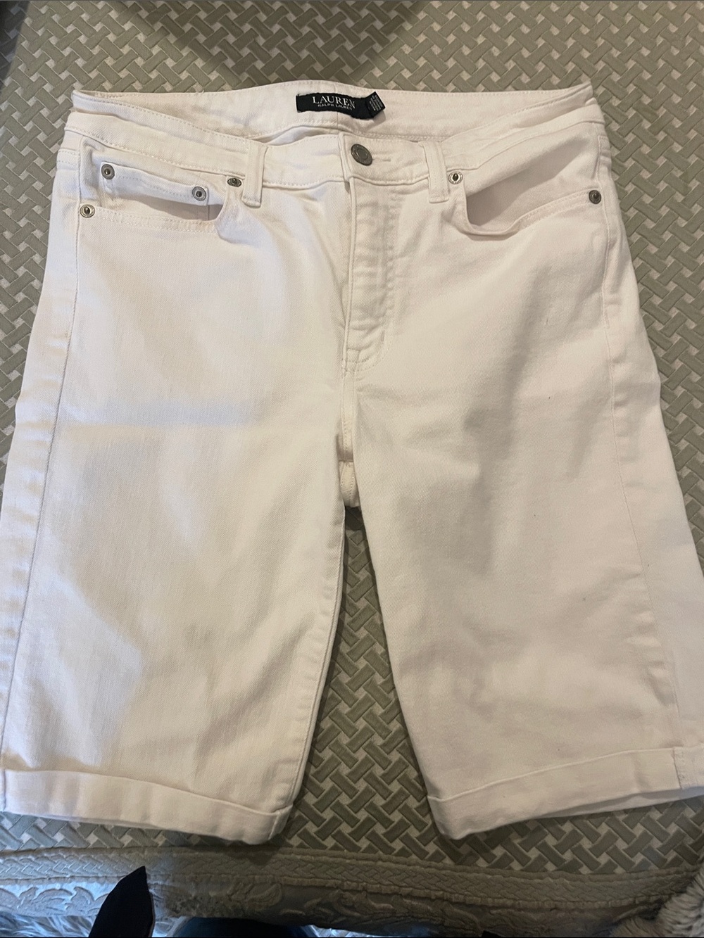 Ralph Lauren White Women’s Bermuda Shorts